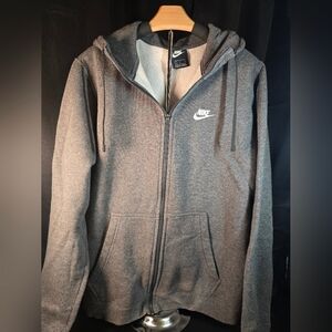 Nike Gray Full-Zip‎ Hoodie Size Large Unisex